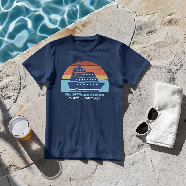 Niedliche Fahrt Schiff Sunset Family Trip T-Shirt (Von Creator hochgeladen)