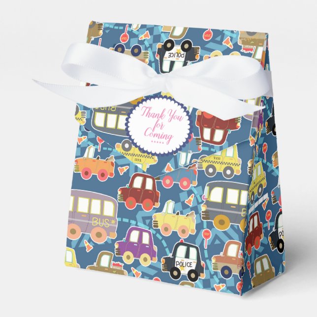 Niedliche Fahrzeuge - Blue Gour Box Geschenkschachtel (Vorderseite)