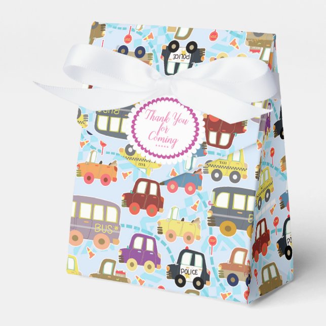 Niedliche Fahrzeuge - Blue Gour Box Geschenkschachtel (Vorderseite)
