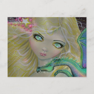 Niedliche Fairy Dragon Postcard Postkarte