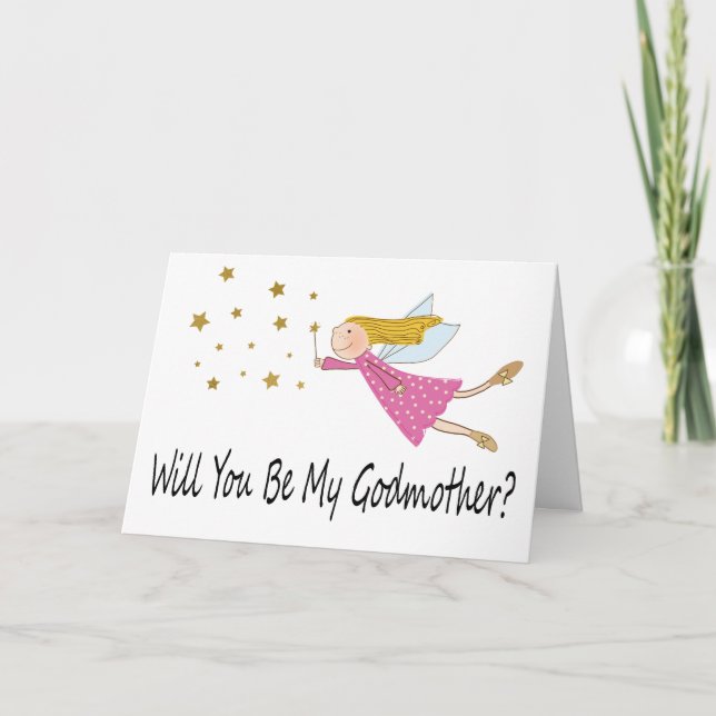 Niedliche Fairy Godmutter Vorschlag Foto Karte (Vorderseite)