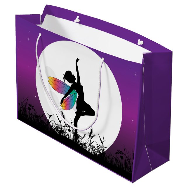niedliche Fairy Liebhaber Party Große Geschenktüte (Rückseite Schrägansicht)
