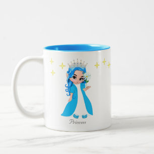Niedliche Fairy Princess & Stars Zweifarbige Tasse