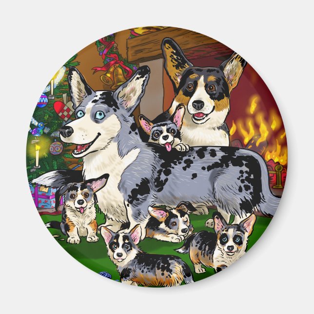 Niedliche Familie Magnet (Vorne)