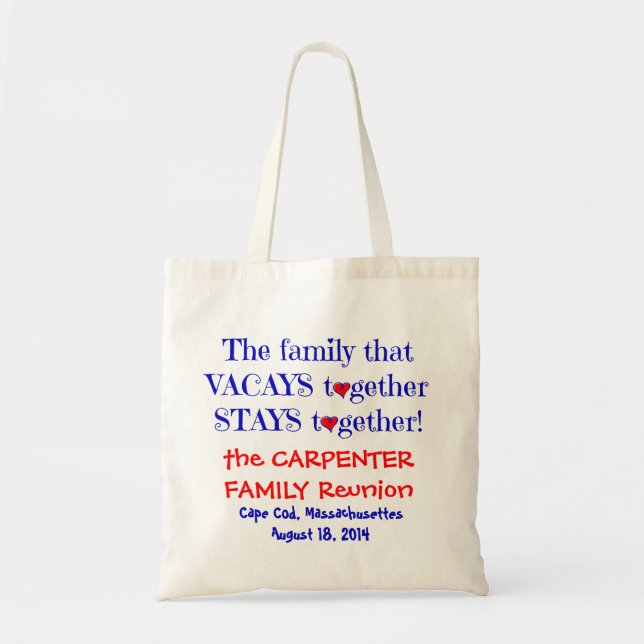 Niedliche Familien-Wiedersehen-Taschen, rotes Tragetasche (Vorne)