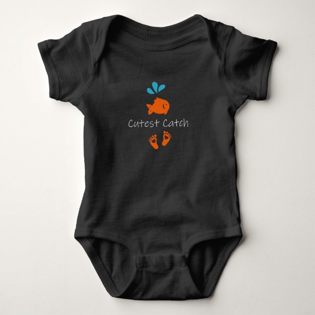 Niedliche Fänge, Fishing Baby Funny Pregnancy, Bab Baby Strampler (Vorderseite)