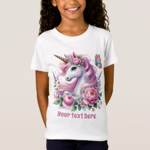 Niedliche Fantasie-Einhornmädchen individuell anpa T-Shirt