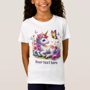 Niedliche Fantasie-Einhornmädchen individuell anpa T-Shirt