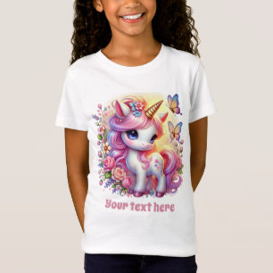 Niedliche Fantasie-Einhornmädchen individuell anpa T-Shirt