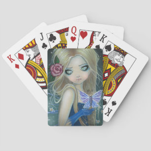 Niedliche Fantasie-Kunst und Schmetterlingsmarine Spielkarten