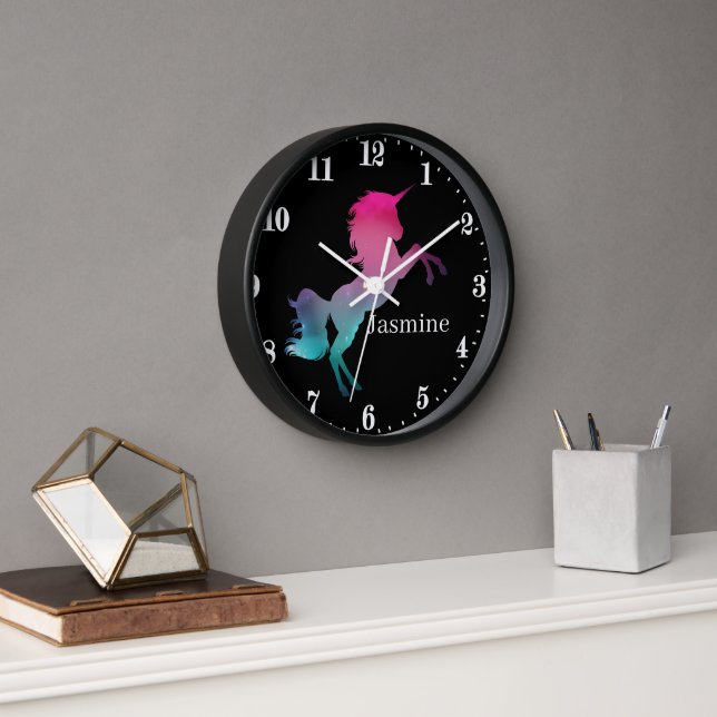 niedliche Fantasie Unicorn geben Namen Große Uhr (Büro)
