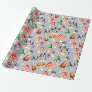 Niedliche fantastische Pilze Geschenkpapier