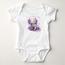 Niedliche Fantasy Axolotl mit Blume und Sommerbeul