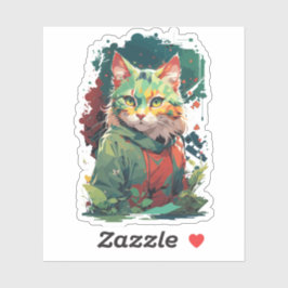 Niedliche Fantasy Color Splash Chat Design Aufkleber