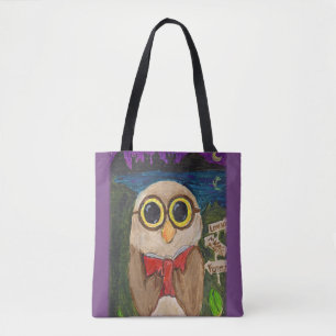 Niedliche Fantasy Reader Owl Folklorekunst Tasche