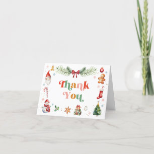 Niedliche Farbe Oh, was Spaß Weihnachten Geburtsta Dankeskarte