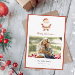 Niedliche Farbe Vintag Weihnachten Foto Weihnachte<br><div class="desc">Niedliche Aquarell Vintag Weihnachtsfeiertagskarte hinzufügen Ihre Lieblings-Familie Foto. Sie können die Nachricht auf der Rückseite löschen oder ändern.</div>