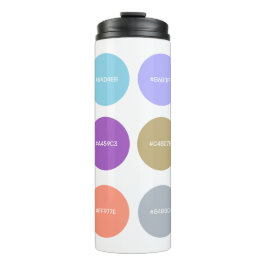 Niedliche Farben mit Hex Codes Designer-Schuster Thermosbecher