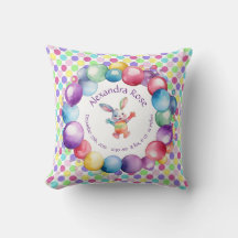 Niedliche Farben Wasserfarbe Bunny und Polka Punkt