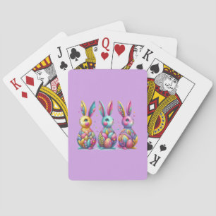 Niedliche, farbenfrohe 3 Ostersonne Spielkarten