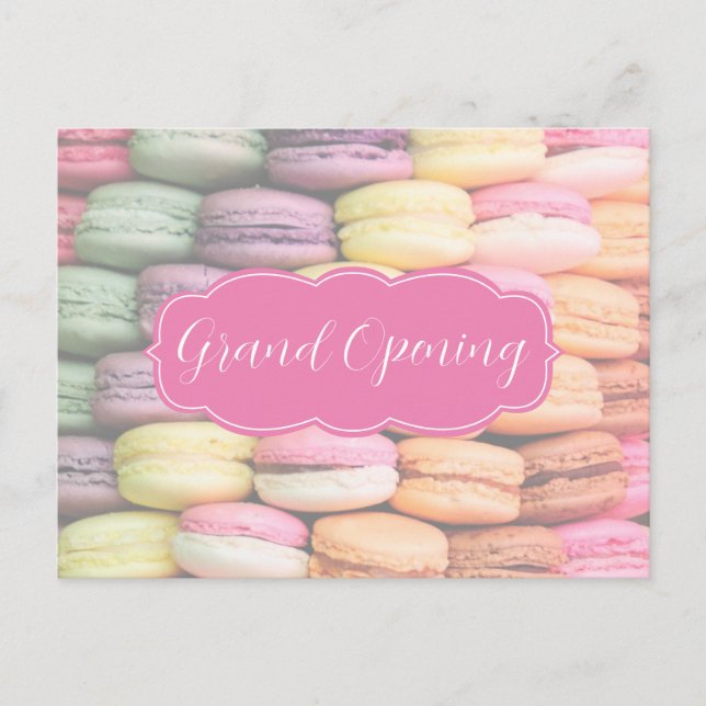 Niedliche Farbenfrohe Bäckerei Grand Opening Postkarte (Vorderseite)
