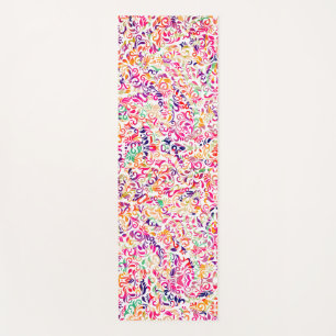 Niedliche, farbenfrohe Blume-Muster All Over-Pri Yogamatte