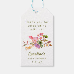 Niedliche, farbenfrohe Dusche mit Blumenblütendusc Geschenkanhänger