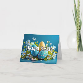 Niedliche, farbenfrohe Eier Frohe Ostern Feiertagskarte