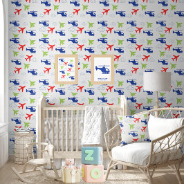 Niedliche Farbenfrohe Flugzeuge und Wolken, Fun Av Tapete