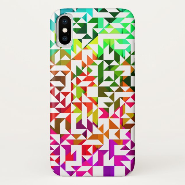 Niedliche, farbenfrohe geometrische Muster Case-Mate iPhone Hülle (Rückseite)