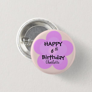 Niedliche farbenfrohe Gradient daisme Blume Geburt Button