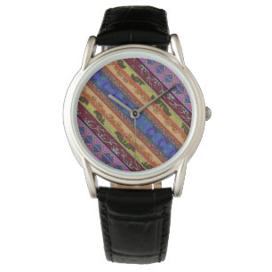 Niedliche, farbenfrohe Hand zeichnend Tasse Armbanduhr