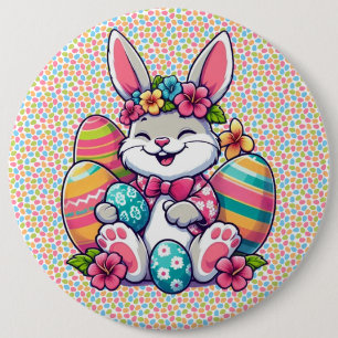 Niedliche, farbenfrohe hawaiianische/tropische Ost Button