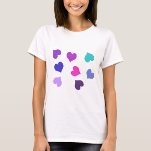 Niedliche farbenfrohe Herzen T-Shirt