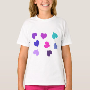 Niedliche farbenfrohe Herzen T-Shirt