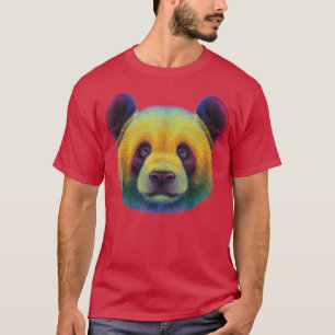 niedliche farbenfrohe künstlerische Panda Kopf Ges T-Shirt