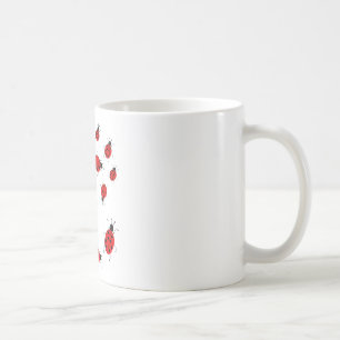 Niedliche, farbenfrohe Ladybugs Clip Art Kaffeetasse