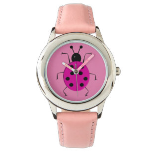 Niedliche, farbenfrohe Ladybugs, glücklicher Char Armbanduhr