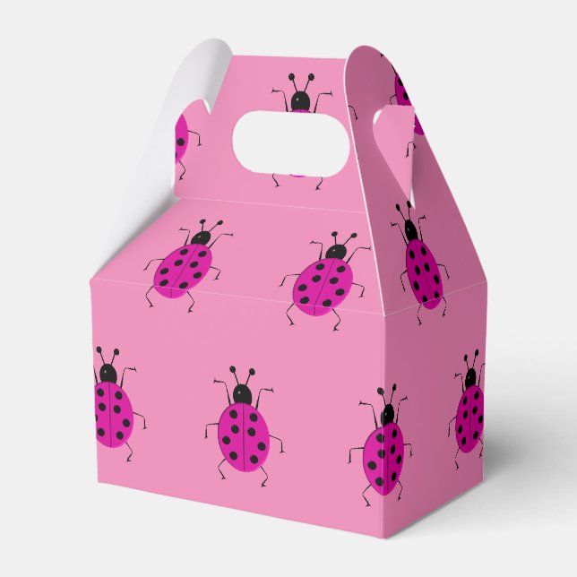 Niedliche, farbenfrohe Ladybugs, glücklicher Charm Geschenkschachtel (Vorderseite)