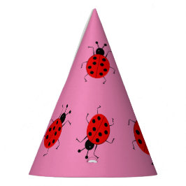 Niedliche, farbenfrohe Ladybugs, glücklicher Charm Partyhütchen