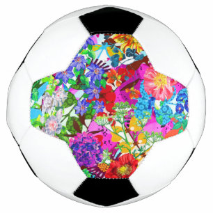 Niedliche farbenfrohe magische Blume All-Over-Prin Fußball