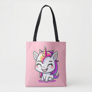 Niedliche Farbenfrohe magische Happy Einhorn Kunst Tasche