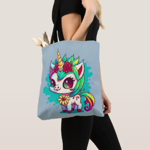 Niedliche Farbenfrohe magische Kreatur Einhorn Kun Tasche