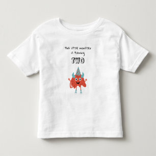 Niedliche farbenfrohe Monster Funny Boys Geburtsta Kleinkind T-shirt