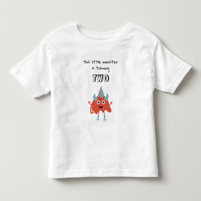 Niedliche farbenfrohe Monster Funny Boys Geburtsta Kleinkind T-shirt (Vorderseite)