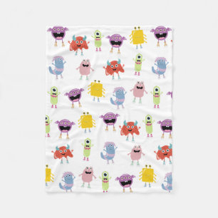 Niedliche farbenfrohe Monster Funny Kids Pattern Fleecedecke