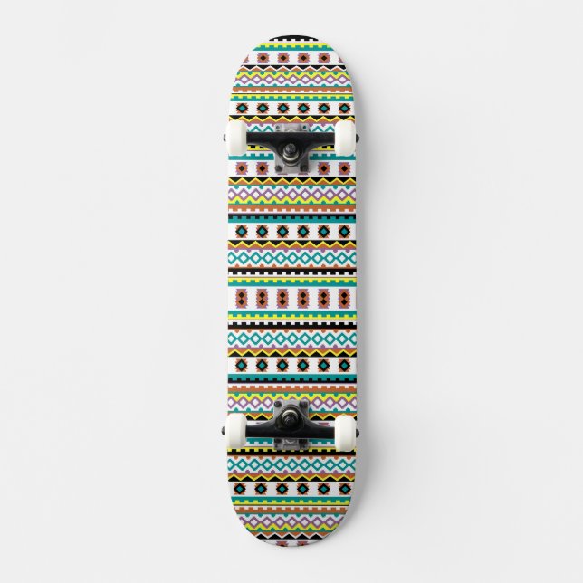 Niedliche farbenfrohe Motive Skateboard (Vorderseite)