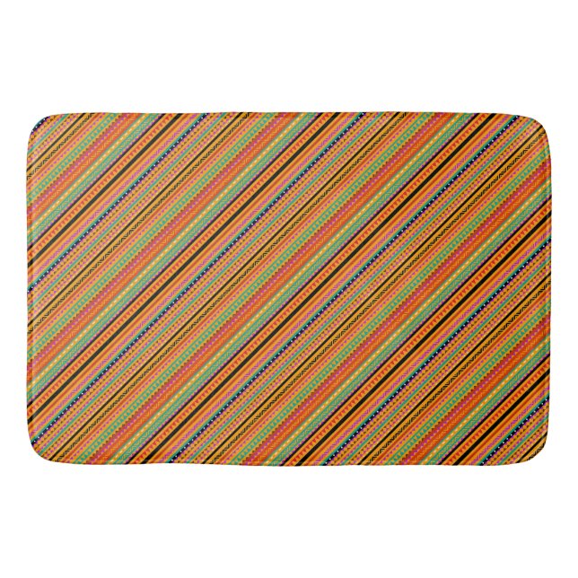 Niedliche, farbenfrohe, native Aztec-Muster Badematte (Vorderseite)