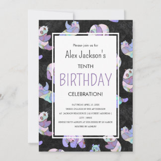 Niedliche Farbenfrohe Panda-Bärenvorlage Einladung