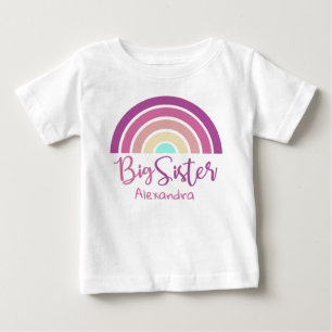 Niedliche farbenfrohe Regenbogenschwester mit indi Baby T-shirt